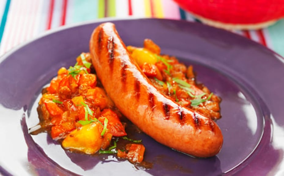 2000 - Grillad Kolbasz med mango- och russinsås