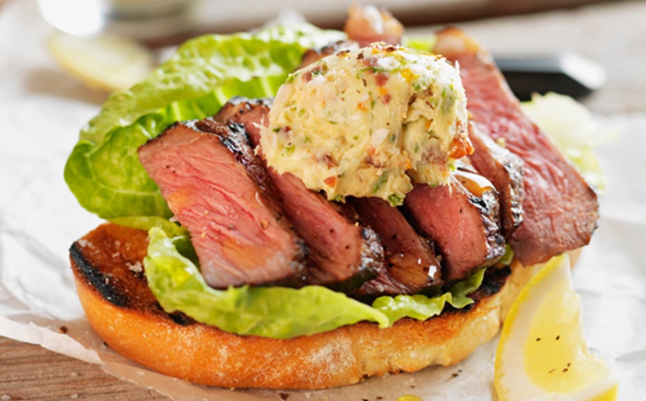 1991 - Steak sandwich med rumpstek och sardellsmör