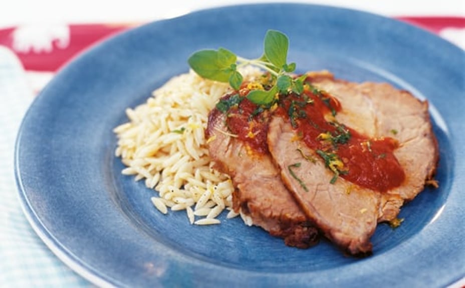 1510 - Karré i osso-bucosås med gremolata och svartpepparrisoni