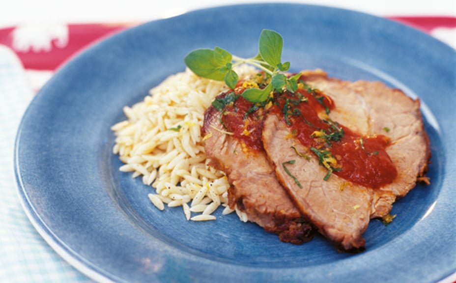 1510 - Karré i osso-bucosås med gremolata och svartpepparrisoni