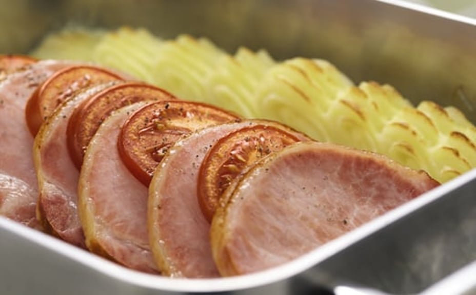 1428 - Kassler med potatispure och örtsås