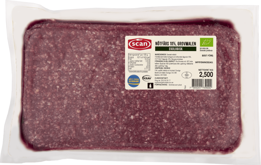 525397 Nötkött 10% ekologisk ovan