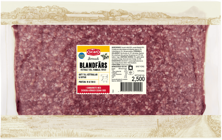 526093 Blandfärs 15% fryst ovan