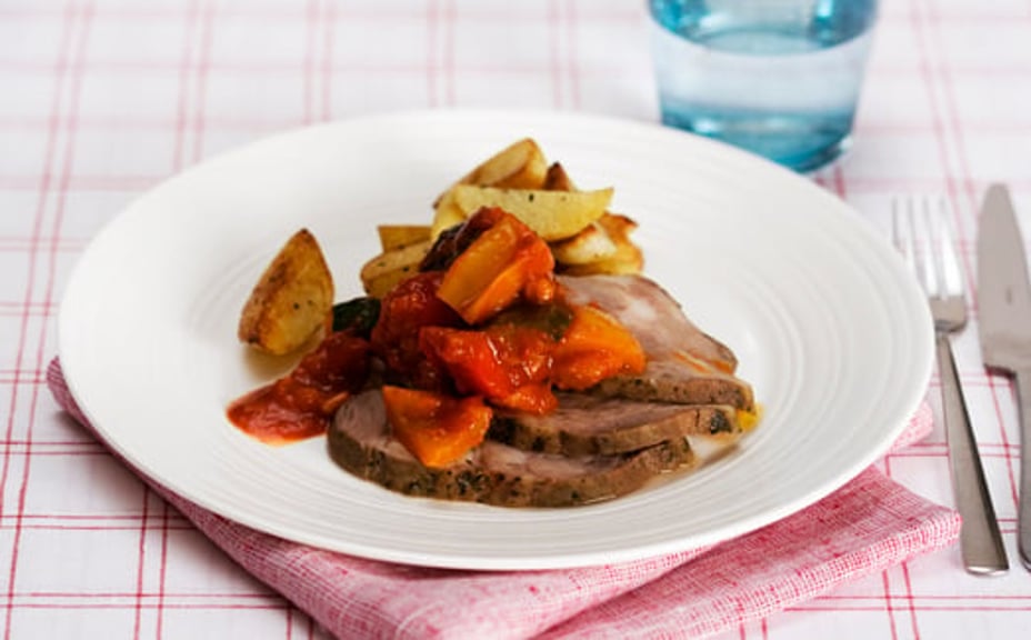 2070 - Fläskkarré med rosmarin och timjan, ratatouille