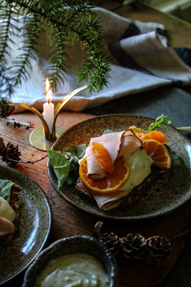 Julskinka tunna skivor - smörgås-3