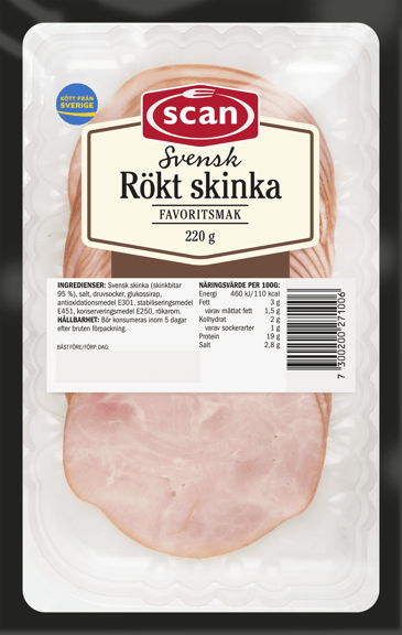 671896 SCAN RÖKT SKINKA OVAN 220G