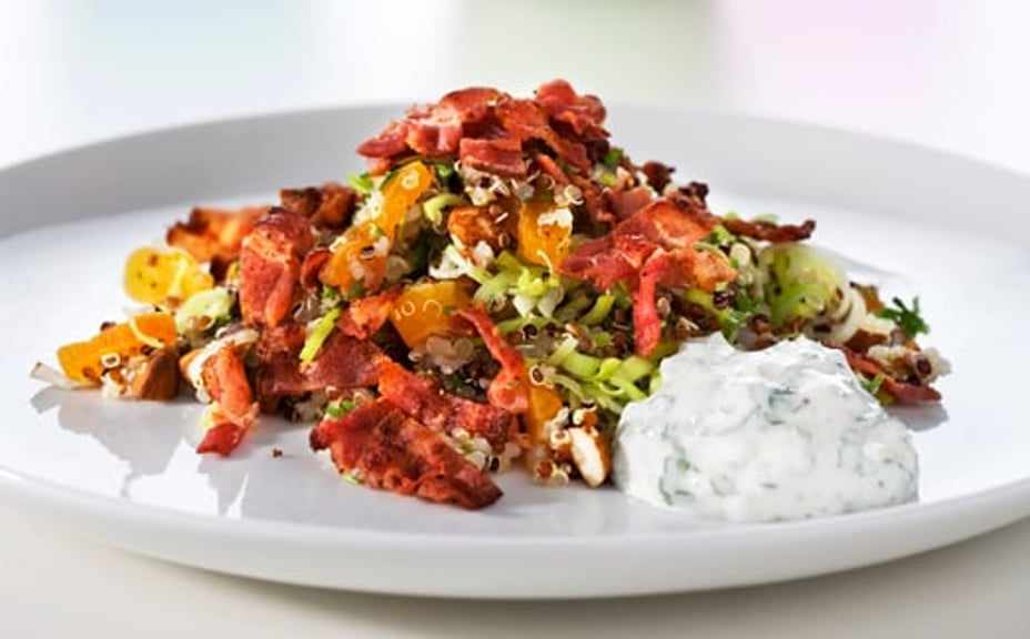 1871 - Kryddig quinoa med bacon och mandel