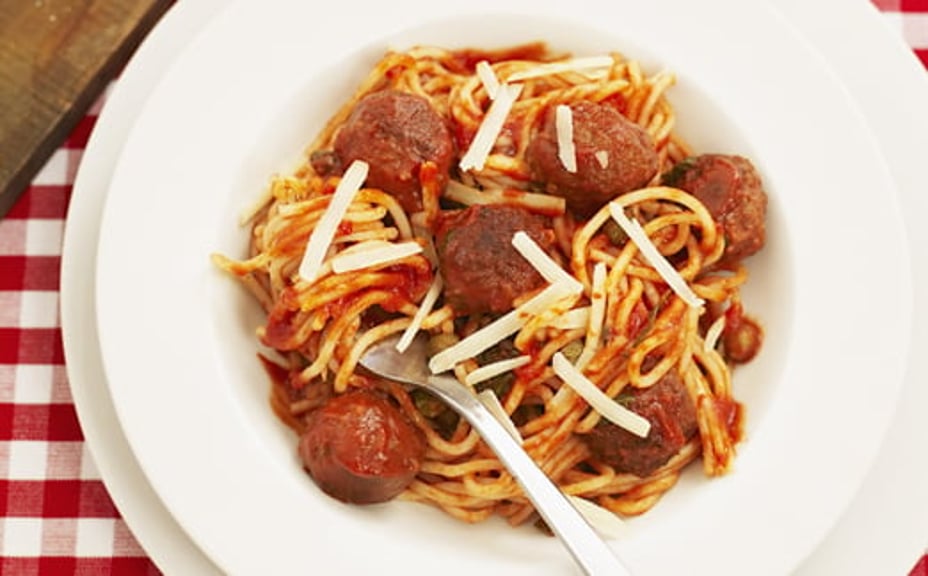 1822 - Spaghetti med köttbullar a la Lady och Lufsen