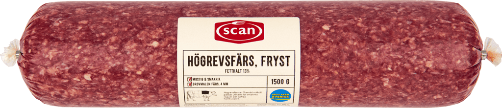 597731 Högrevsfärs fryst 13% 1500g