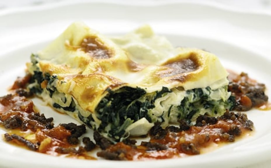 1427 - Zucchinilasagne med brynt köttfärs och tomat