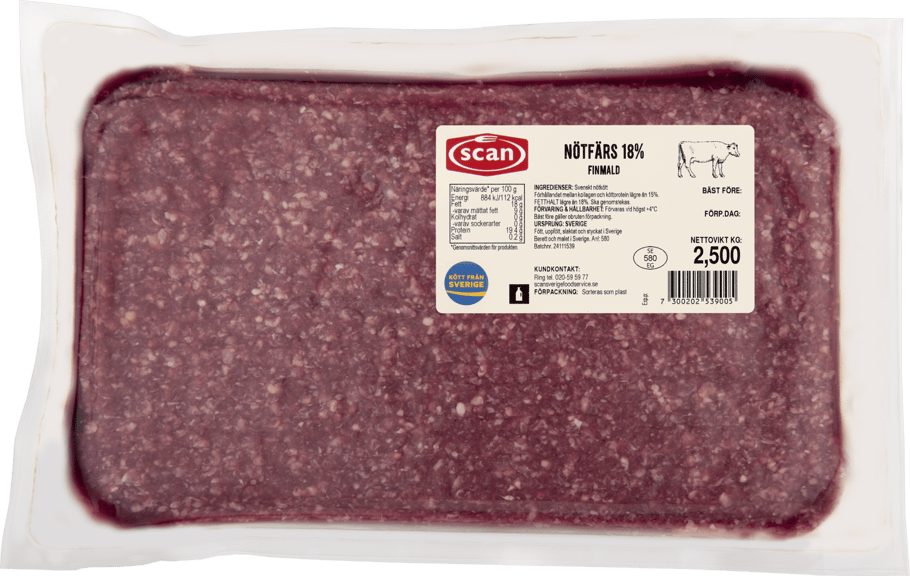 425593 Nötkött 18% ovan