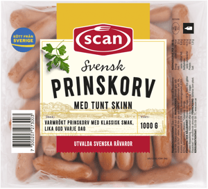 Prinskorv tunt skinn 20g kyld konsumentförpackning