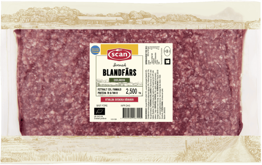 526099 Blandfärs 13% fryst ovan