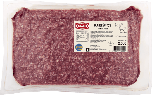 526093 Blandfärs 15% fryst ovan