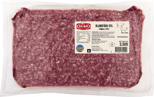 526093 Blandfärs 15% fryst ovan