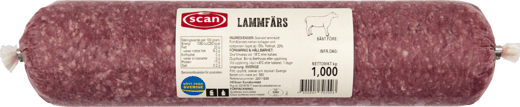 597706 Lammfärs 1kg ovan
