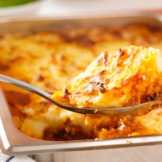 Engelsk lantpaj på ekologisk köttfärssås och linser