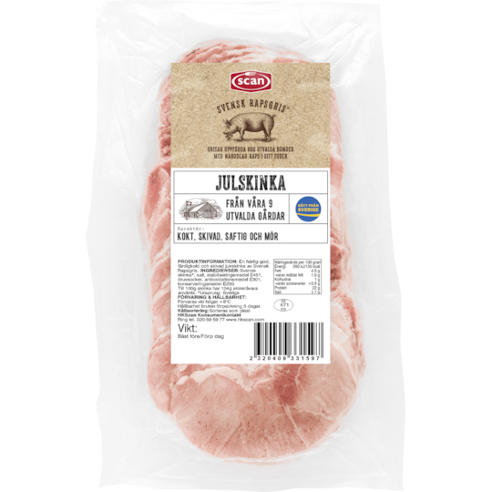 Julskinka skiv. Raps