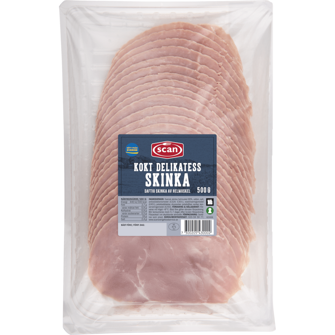 Kokt delikatesskinka 500g helmuskel