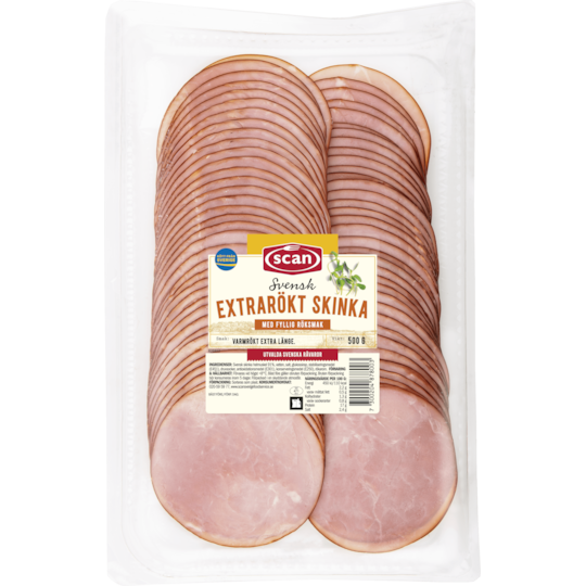 Skinka helmuskel Skivad extrarök 500g