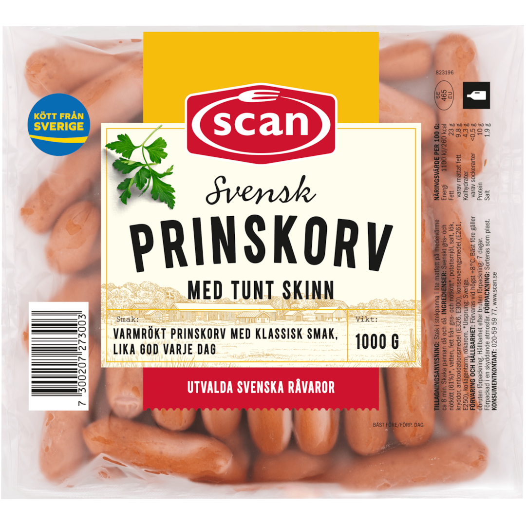 Prinskorv 1000g