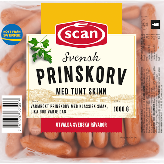 Prinskorv 1000g