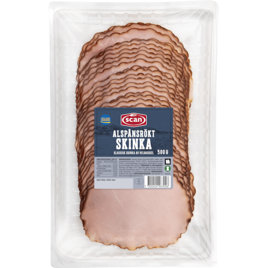 Skinka alspånsrökt helmuskel 500g