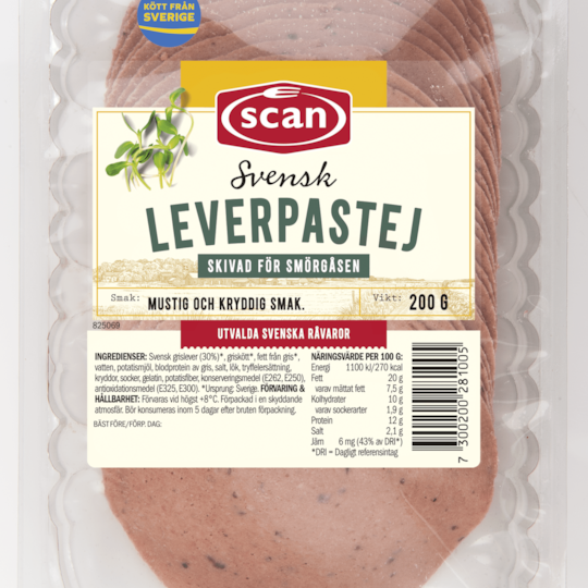 Leverpastej skivad 200g