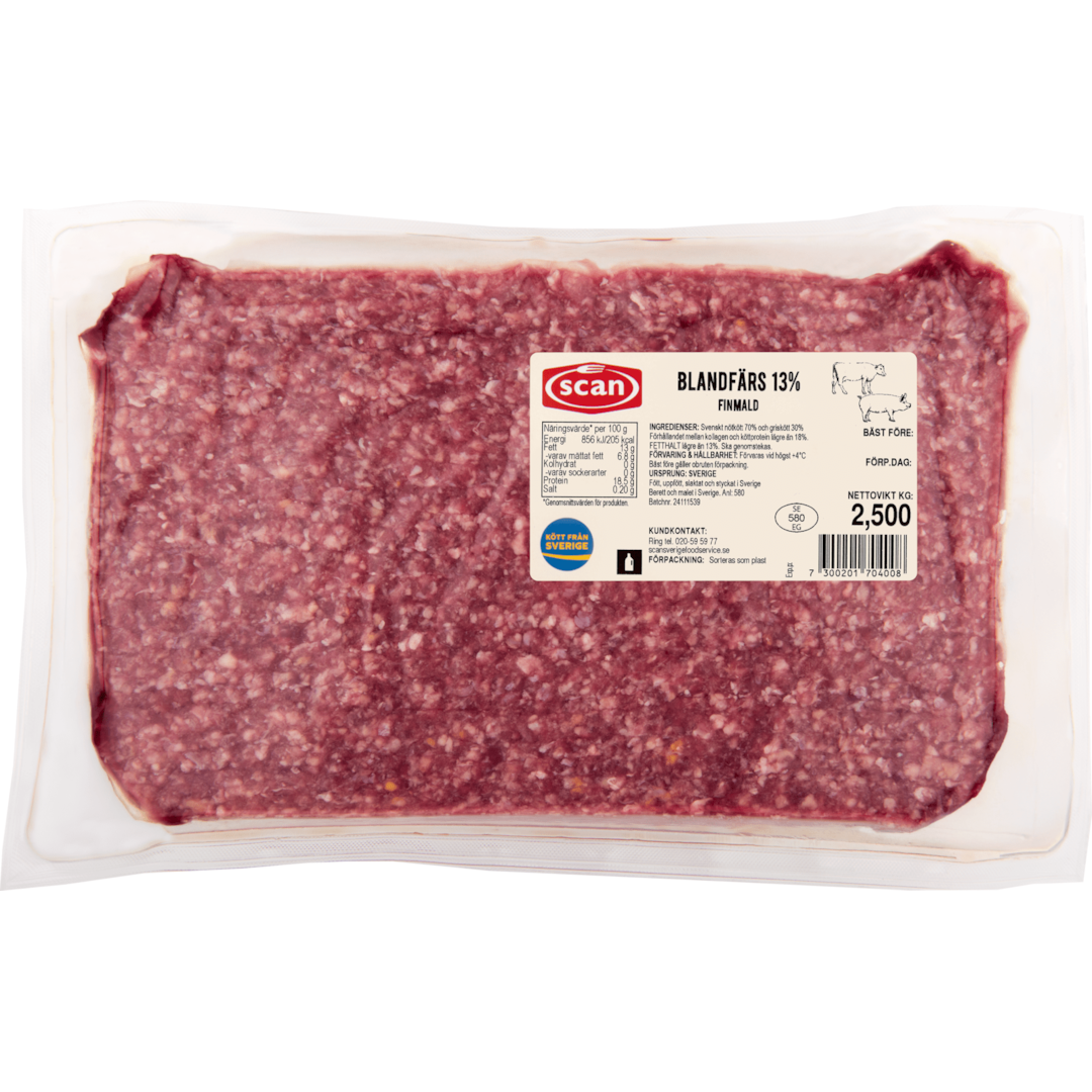 Blandfärs 70/30 13%