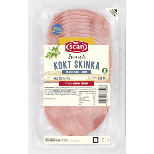 Kokt skinka nyckelhål 220g