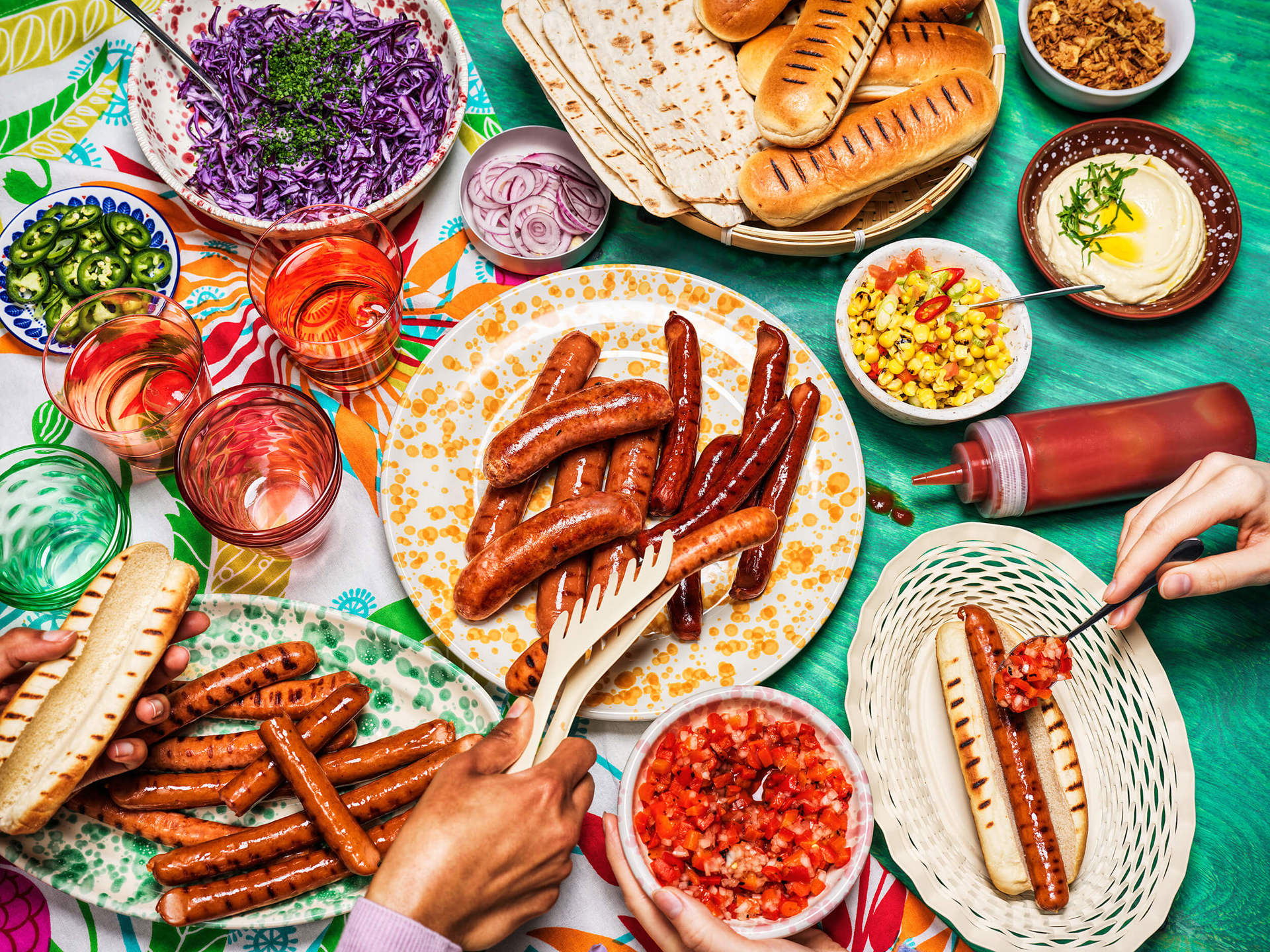 Korv på längden och på tvären